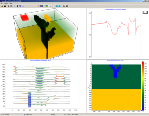 ZondRes3D — 3D electrotomography for resistivity and IP